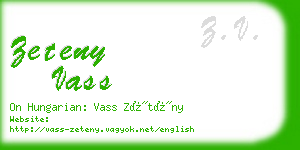 zeteny vass business card